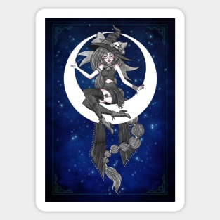 Witch in the Moon Sticker